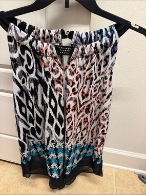 Style & Co. Multicolor Animal Print Sleeveless Blouse